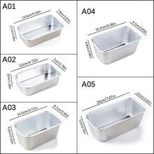 4/5/6/7 Inch Rectangular Baking Mold, Aluminum Non-Stick Multi-Function Baking Pan, Suitable For High-Temperature Oven Baking Bread And Rectangular Cakes, Kitchen Baking Tool For Eid Al-Adha, Eid Al-Fitr, Christmas, Valentine's Day - Rectangular Baking Pan - View 3