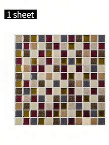 10" X 10" Waterproof Textured Vinyl DIY Wallpaper, Self-Adhesive Splash-Proof Tile, Small Square Peel And Stick Tile, Suitable For Home Decor - Mosaic - View 13