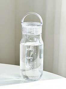1 Stück japanische minimalistische transparente Polycarbonat-Wasserflasche mit drehbarem Deckel, auslaufsicher, hitzebeständig, tragbarer Becher, geeignet für Schule, Zuhause, Büro und Outdoor-Aktivitäten. Leicht zu tragen, langanhaltend und stilvoll, perfekte Wasserflasche für den täglichen Gebrauch von Erwachsenen und Studenten. - neu - Übersicht 10