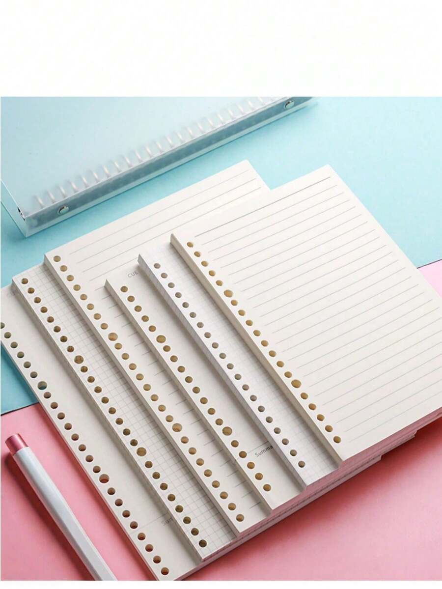1pc/A4 Grid Loose-Leaf Notebook Refill, A5 Portable Notebook Replacement Pages, B5 Daily Record Book, Student Writing Notebook, Suitable For Loose-Leaf Refill Replacement, Office School Home Multi-Scenario Use, Back To School Supplies - Multicolor - View 1