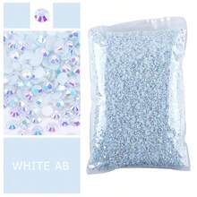 Jelly AB 樹脂水鑽 SS10 平底樹脂鑽，衣物裝飾，適用於包包、鞋子、應援扇裝飾水鑽，2000/4000/6000/10000 多種數量與顏色可選 - ss10(3mm) - 查看 21