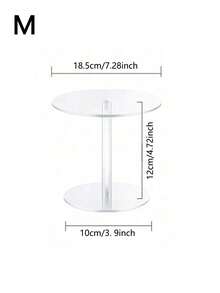 Transparent Round Acrylic Cake Stand, Transparent Cupcake Stand, Dessert Cupcake Pastry Candy Display Rack, Suitable For Dessert Table, Birthday Party, Wedding Event - Transparent - View 8