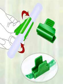 100 piezas de clips de jardín multifuncionales grandes, material de plástico PC reforzado y duradero, adecuados para fijar y apoyar, herramienta de jardinería esencial, accesorios para estructuras de jardín | Clips de malla funcionales, utilizados para fijar clips de jardín - aleatorio - Ver 5