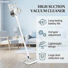 High Suction Upright Vacuum Cleaner, Portable Handheld Vacuum Cleaner For Home Use With Low Noise - Powerful Suction, Multi-Gear Adjustment, Large Capacity Battery, Long Runtime, LED Display With Anti-Tangle Design, Suitable For Home, Hard Floors, Sofa, Carpet, Pet Hair, 4-In-1 Lightweight Stick Vacuum Cleaner - White - View 13