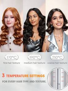 SHEGLAM HAIR It-Curl One-Touch Instant Curler Automatic Curling Iron+Glossy Shine Strong Styling Stick,Auto Hair Curler,32mm Automatic Hair Curler With 3 Temperatures,Fast Heating & 2-Way Rotation,Automatic Shut-Off,Anti-Scald & Anti-Tangle Rotating Curling Wand,Touch Instant Curler For Hair Styling - Orange - View 8