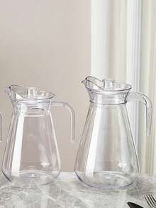 Large Capacity Acrylic Water Pitcher With Lid And Spout; Heat And Cold Resistant. Suitable For Storing Juice, Milk, Hot Or Cold Beverages (Such As Tea And Coffee). Perfect For Home Kitchen, Restaurant, Party, Hotel And Other Occasions. - Multicolor - View 7