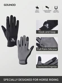 GOUNOD 1 Pair Full Finger Unisex Equestrian Gloves, Comfortable In Riding Exercise, Suitable For Riding, Cycling, Gardening And Other Outdoor Activities, All Seasons. - Multicolor - View 10
