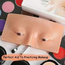 3D Silicone Eye Makeup Practice Pad, Reusable Eyeshadow Eyeliner Tattoo Training Board, Suitable For Beginner Makeup Artists - View 3