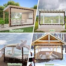 1 buah Terpal Transparan Tahan Air Tebal - Terpal Polietilen Transparan Tahan Angin untuk Taman (Dengan Tali), Dengan Lubang Kait, Cocok untuk Perlindungan Salju, Terpal PVC untuk Perlindungan Jendela Musim Dingin dan Salju Musim Dingin serta Kedap Air. Rumah Kaca, Kanopi. - A - View 10