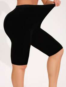 3 pièces/paquet Leggings moulants mode décontractée pour femmes noir blanc abricot, Leggings de sport fitness élastiques, Shorts bermuda pour course en extérieur yoga à la maison été - Multicolore - Voir 4