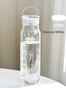 1 Stück japanische minimalistische transparente Polycarbonat-Wasserflasche mit drehbarem Deckel, auslaufsicher, hitzebeständig, tragbarer Becher, geeignet für Schule, Zuhause, Büro und Outdoor-Aktivitäten. Leicht zu tragen, langanhaltend und stilvoll, perfekte Wasserflasche für den täglichen Gebrauch von Erwachsenen und Studenten. - neu - Übersicht 5