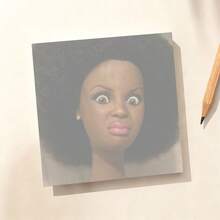 50 piezas de notas adhesivas creativas y divertidas con muñecas enojadas, blocs de notas humorísticos para estudiantes y uso de oficina, notas adhesivas con expresiones de cabello rizado africano, adecuadas para planificación diaria, hermosas e interesantes como regalo de broma y útiles escolares - Multicolor - Ver 1