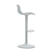 Adjustable Swivel Stool Set Of 2 / Modern Style Bar Stools / Plastic Backrest & Faux Leather Seat / Gas Spring Height Adjustment / Suitable For Kitchen Islands Or Dining Rooms - 白色 - 查看 10