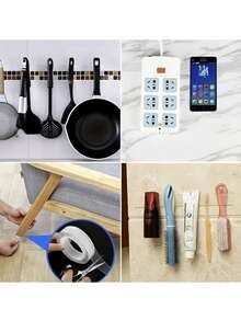1/3 Rolls Heavy‑Duty Clear Nano Double‑Sided Gel Tape, High‑Viscosity Punch‑Free Invisible Mounting Tape, Waterproof, Washable, Cut‑Table, Traceless & Anti‑Aging Adhesive Strips, Ideal For Daily Home, Office, Car Use And Spring, Birthday, Graduation - Transparent - View 2