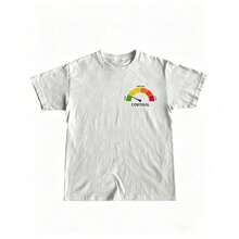 Vintage Surf Style T-Shirt From The 90s, Unisex Round Neck Model (180 G) For Men And Women; Casual Cotton T-Shirt With Graphic Print And Short Sleeves. - 黑色 - 查看 7
