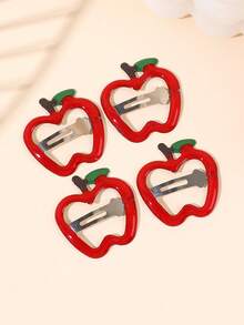 12pcs/4pcs Multicolor Cute Fruit Hair Clips, Cute Metal Side Clips And BB Clips, Crocodile Clips, Suitable For Girls And Teenagers Cute Hair Accessories Gift, Daily And Summer Vacation Wear - Multicolor - View 13