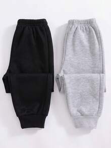 2pcs/Pack Girls Casual Fashion Rabbit & Heart Print Jogger Sweatpants For Daily Wear And Outings, Autumn/Winter - Multicolor - View 2