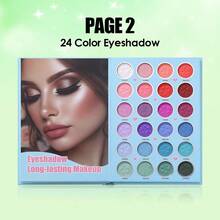 Julystar Dual Page Face Eye Integrated Makeup Palette, Sculpt Contour Flush Blush Luminous Highlight & Multi Tone Eyeshadow, Mild Skin Friendly Formula, Long Lasting Non Creasing On Eyelids - Set - View 8