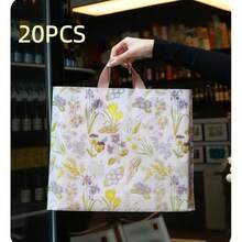 5/10/20pcs Floral Pattern Thickened Gift Packaging Bags, Waterproof Reusable Tote Bags, Women's Large Capacity Shopping Bags, Suitable For Travel, Shopping, Daily Use, Holidays, Parties, Birthdays, Gift Giving And More - View 11