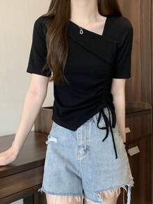 Women Tops - Black - View 10