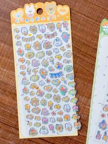 Juego de pegatinas de cristal láser de resina, adecuado para decoración de planificador y manualidades hechas a mano - Multicolor - Ver 8