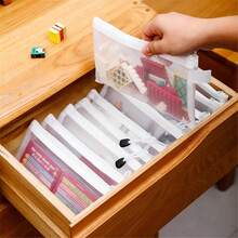 1/3pcs A4 A5 A6 Transparent Mesh Zipper File Bags, Waterproof Document Pouches, School Office Supplies Pencil Case Storage Bags, Back To School Stationery Organizer Gift Set - White - View 3