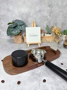51mm Espresso Portafilter Handle, Black Cylindrical Handle, Compatible With Stainless Steel Filter Basket Handle, Barista Accessory - Black - View 3