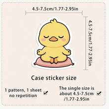 50pcs Yellow Duck Cartoon Stickers, Waterproof Vinyl Stickers, Suitable For Water Bottles, Laptops, Phone Cases, Journals, Scrapbooks - A - View 8