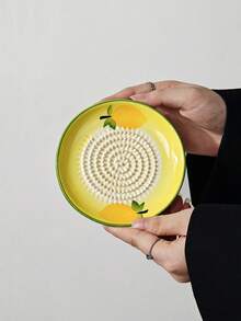 1件手動廚房薑蒜研磨器，陶瓷水果與大蒜磨盤，家用食物泥研磨器，薑蒜磨盤，給家人和朋友的節日禮物 - 彩色 - 查看 15