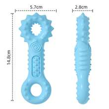 Pet Supplies Double Ring Shaped Dog Chew Toy, Durable Bite-Resistant Teething Stick, Boredom Relief Dog Toy - Multicolor - View 2