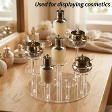 Transparent Cosmetic Perfume Display Rack, Desktop Storage Organizer, For Vanity And Bedroom - Multicolor - View 3