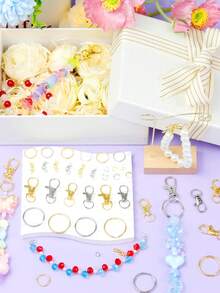 990PCS Keychain Making Kit-Key Ring,Key Chain Clip,Lobster Claw Clasps,Swivel Snap Hook, Jumprings & Extender Chain For Crafts,DIY And Jewelry Making - Multicolor - View 4