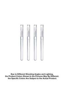 4pcs Silicone Lip Brush Sticks With Caps, Reusable Lip Applicators - Multicolor - View 12