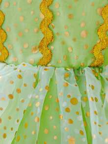 Young Girls Green Cap Sleeve Fairy Tulle Princess Dress, Elegant And For Party - Green - View 9