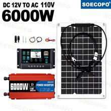 Kit Completo de Sistema Solar SOECOPO 6000W Inversor 12V DC a 110V/220V AC Panel Flexible Controlador 100A Fuera de Red para Hogar RV Camping - SEP-20K-D6000 - Ver 15