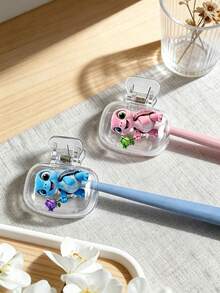 Cute Turtle Pattern Portable Toothbrush Cover, Transparent Travel Toothbrush Storage Box, Toothbrush Head Protective Clip, Toothbrush Storage Clip, Toothbrush Dust-Proof Protective Sleeve, Portable Design Convenient To Carry, Dust-Proof Cover, Suitable As Gift For Couples, Friends, Family, Teachers, Travel Enthusiasts, Essential For Home, Dorm, Vacation, Suitable For Birthday, Back To School, Wedding, Mother's Day, Easter And Other Occasions, Spring And Summer Essential - Multicolor - View 7