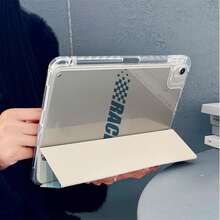 1 pieza Funda protectora para tableta con patrón de carreras vintage, soporte magnético plegable 3+Y de varios ángulos con ranura para lápiz y función de suspensión/activación automática, compatible con iPad Pro/Air, Pad 5/6/21, Pad, MatePad, Honor Pad - Multicolor - Ver 6