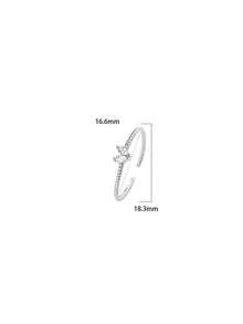 1pc S925 Sterling Silver Ins Style Heart Twisted Thin Ring, Minimalist Gentle Vibe Accessory For Women, Suitable For Commute And Date, Romantic Niche Gift For Best Friend And Girlfriend - Heart - View 10
