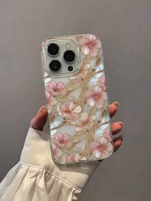 Yusha E-Style 金箔花卉粉色彩繪防摔手機殼，相容 Ip14、Ip14pro、Ip14promax、ip13、Ip13pro、Ip13promax、p11、Ip11promax、ip12、Ip12pro、Ip12promanx、ipXR、ipXS、Ip15、Ip15pro、Ip15promax、Ip16、Ip16pro、Ip16promax、Ip17、Ip17pro、Ip17air、Ip17promax，相容 系列 S23、S24、A04、A05、A14、A12、A15、A33、A53、A32、A35、A34、13、13pro、14、14pro、15、15pro，高級防摔手機殼 - 彩色 - 查看 4