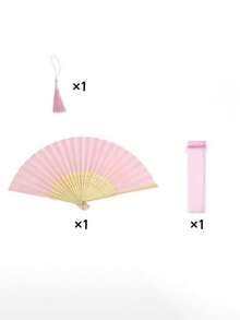 10/20/30/40/50件復古手持折疊紙扇，便攜竹扇－派對與活動的完美夏季涼爽配件 - 均碼 - 查看 11