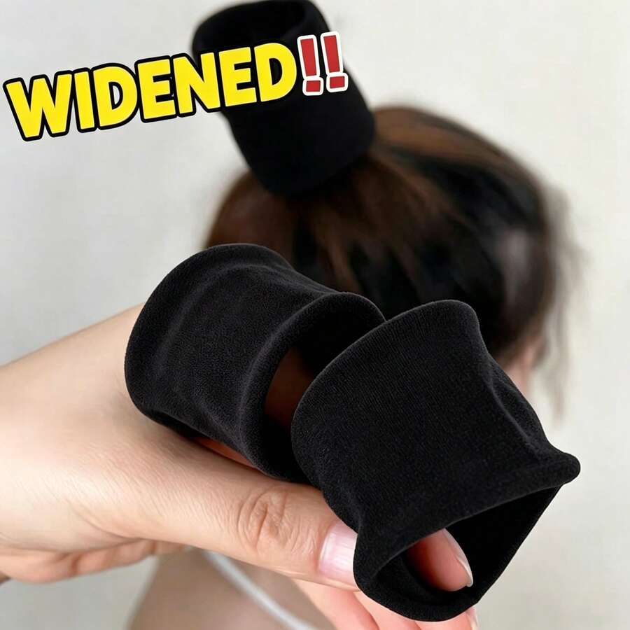 10/5/1 Stück elegante schwarze Haargummis für Damen, dicke nahtlose elastische Pferdeschwanz-Haarbänder, rutschfeste weiche Haarbänder, geeignet für alle Haartypen