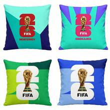 FIFA كيس وسادة ديكور منزلي لمشجعي كأس العالم 2026 في الولايات المتحدة وكندا والمكسيك، طباعة أحادية الجانب، هدية من منتجات كرة القدم - A - مشاهدة 3