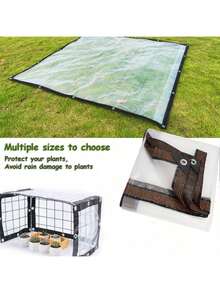 1pc Thickened Waterproof Transparent Tarp - Windproof Garden Transparent Polyethylene Tarp With Grommets, Suitable For Snow Protection, PVC Tarp For Winter Window Protection And Winter Snow And Water Protection. Greenhouse, Awning. - A - View 9