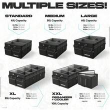 FORTEM Organizador de Maletero Coche y SUV - Organizador de Coche para Almacenamiento - Caja Plegable con 2 Compartimentos Grande - Base Antideslizante - Cinchas Ajustables - Tapa Extraíble (Negro) - Rosa - Ver 3