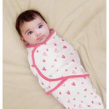 Manta de algodn orgnico, saco de dormir para beb y nia, ajustable, para bebs recin nacidos, pequeos de 0 a 3 meses. Corazones y flores paquete de 3 - Corazones y flores, paquete de 3 - Ver 6
