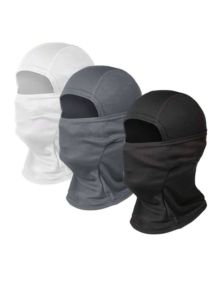 3pcs/Set Ski , Balaclava Style Face , Lightweight Breathable Sun Protection , Suitable For Motorcycle, Snowboarding And Other Outdoor Sports,Festival,Travel - A - View 24