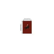1pc Vintage Western Gothic Skeleton Cowboy Riding Black Horse Wall Art, Minimalist Canvas Poster, Terracotta Red Aesthetic Decorative Painting, Suitable For Living Room, University Dorm, Frameless/Framed/Wooden Hanging Art - Pattern - View 15