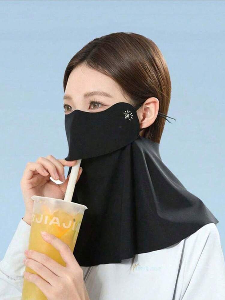 1pc Women's UV Protection Face Mask, Covers Neck & Shoulders, Outdoor Riding Sun Visor, Washable, Full Face UV Protection Mask With Mesh, Convenient Drinking Design, 3D Fit For Outdoor Activities, Sun Protection, Cycling, Driving, Summer Accessory - Multicolor - View 4