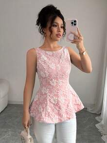 Women Plus Size Sports Dresses - Rosa - View 2