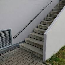 Pipe Handrail Metal Sturdy Load-Bearing Capacity (12 Feet, 3 Section)  Stair Handrail 12 Feet Handrails For Stairs Galvanized Industrial Pipe Railing Indoor Pipe Stair Railing With Wall Mount Support, Round Corner - A - View 11